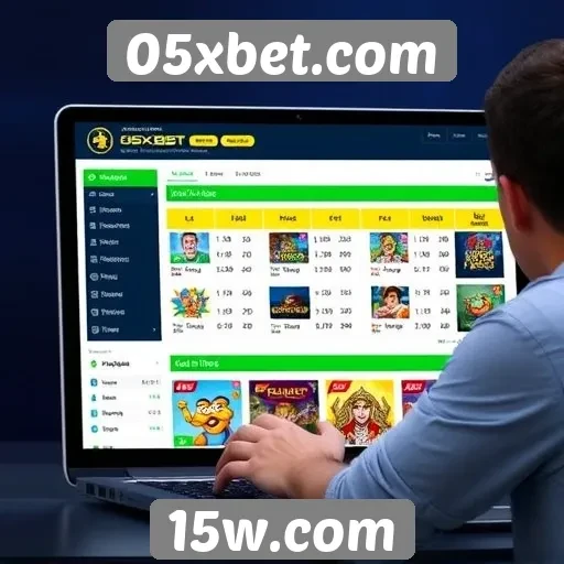 Interface e experiência do usuário em 05xbet